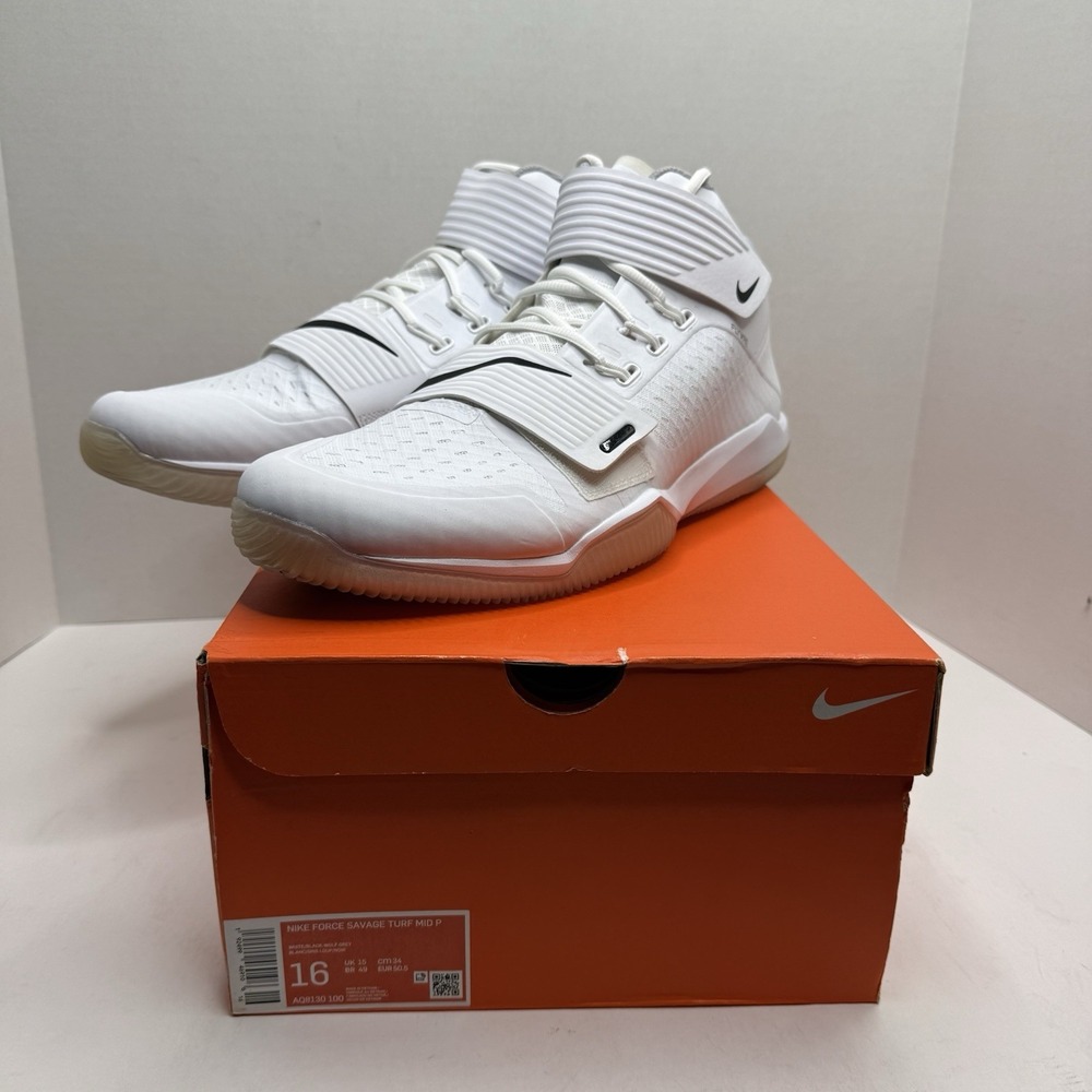 Nike Force Savage Turf Mid Pro Men’s Size 16 AQ8130-100 NEW Damaged Box